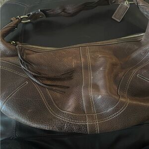 Coach Dark Brown Leather Bag with Tag